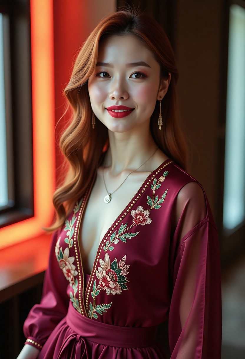 光影中的室内场景与人物侧影